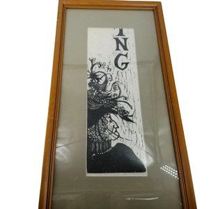 Witch Spring Cometh Again Black White Art Peter McClure Cole Framed Signed #4/6